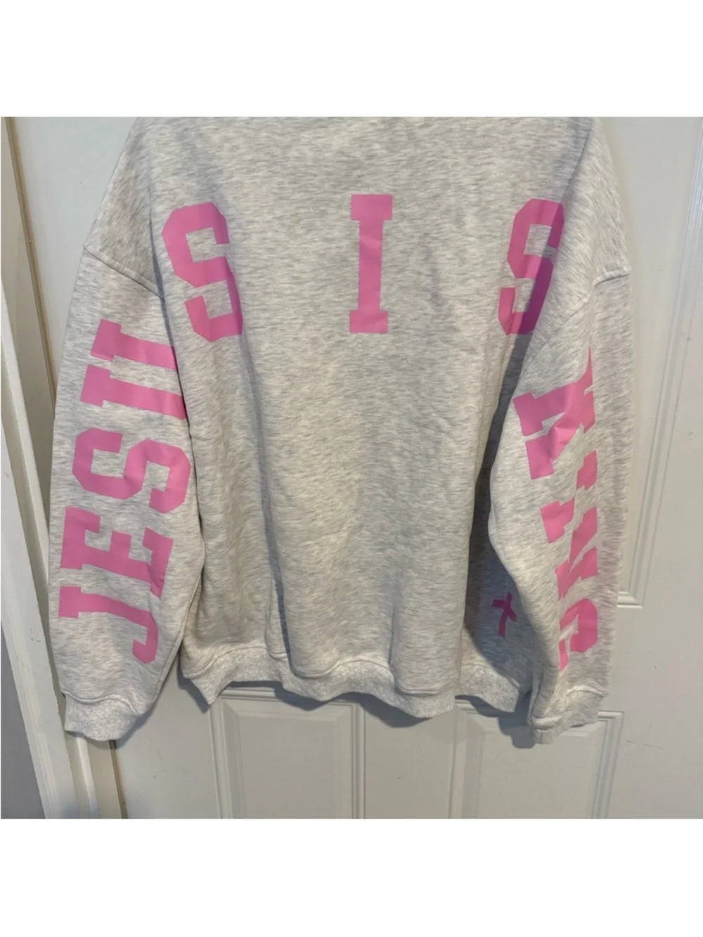 NWOT Altar’d State Jesus is King Crew Neck Sweatshirt L - Picture 3 of 9